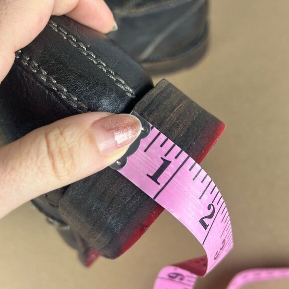 Bed Stu Eiffel Leather Ankle Boots Womens 9 Rustic Black/Dark Brown - Picture 12 of 14